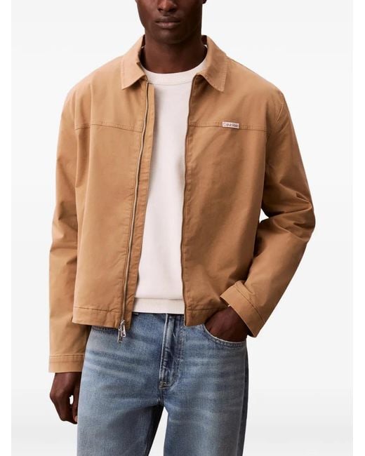 Calvin Klein Natural Veste Zippée À Patch Logo for men