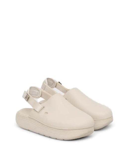 Suicoke White Adjustable-Strap Mules
