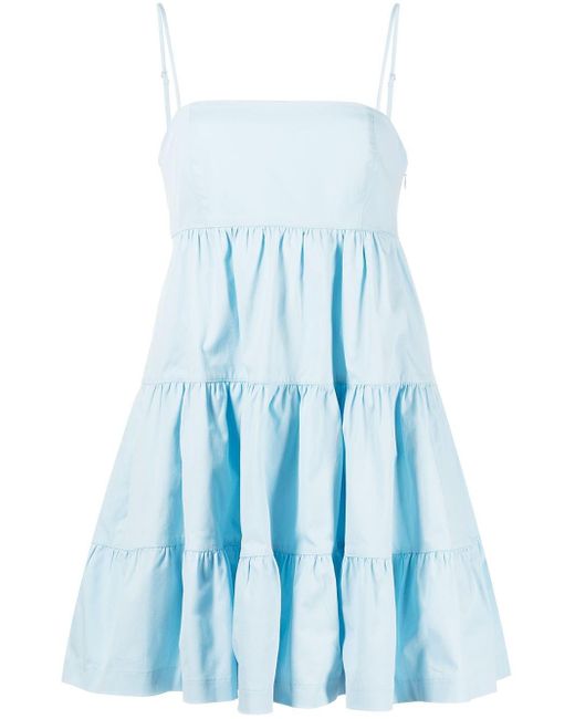 Cinq À Sept Gracie Tiered Mini Dress in Blue | Lyst