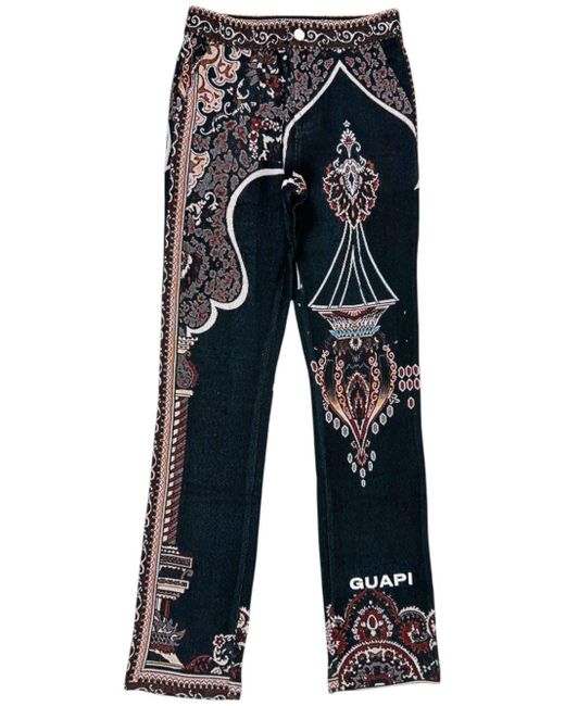 GUAPI Blue Persian Tapestry Trousers for men