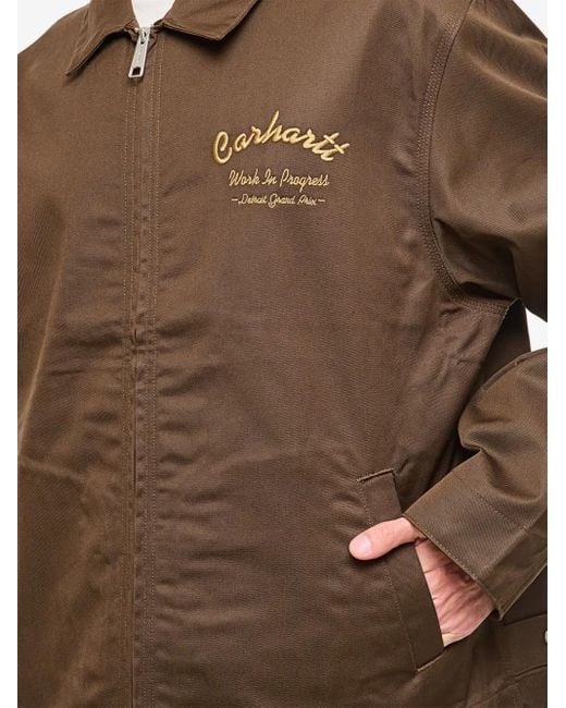 Chaqueta estampada con bordado Carhartt de hombre de color Brown