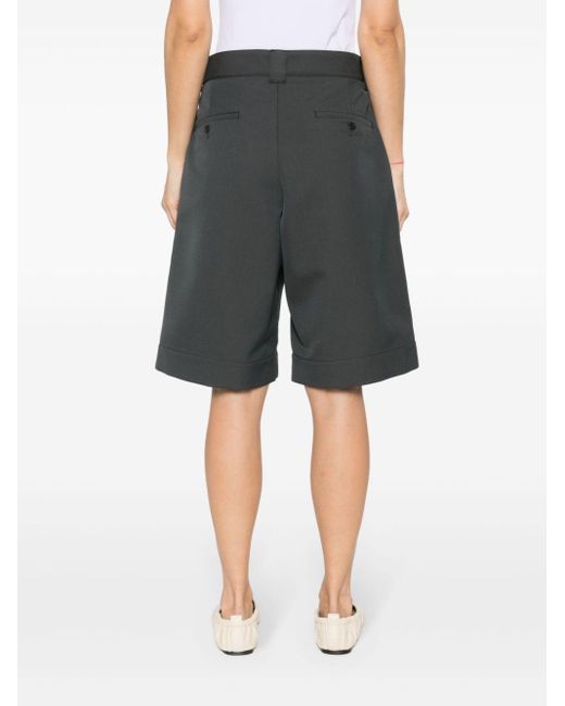 Lemaire Gray Cotton-blend Shorts - Women's - Cotton/wool/polyester