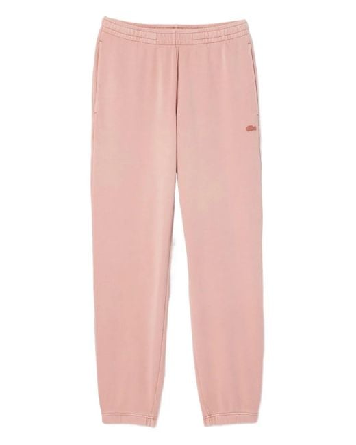 Lacoste Jogginghose mit Logo-Stickerei in Pink für Herren
