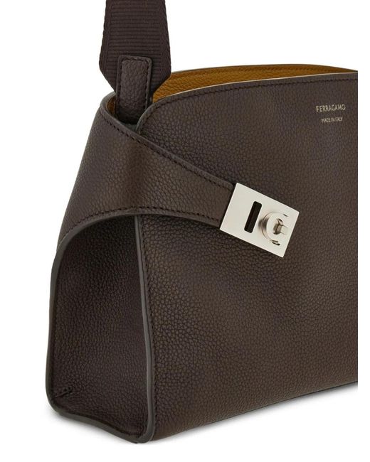 Ferragamo Black Hug Messenger Bag for men