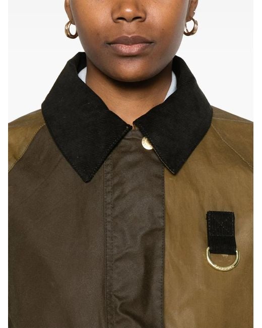 Barbour Green Alma Colourblock Corduroy Jacket