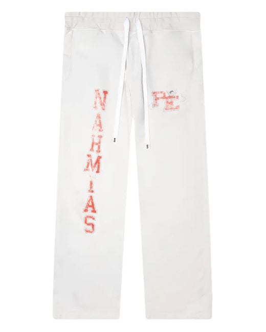 NAHMIAS White P.E. Cherub Drawstring Track Pants for men
