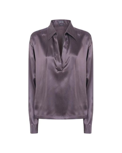 Tom Ford Purple Silk Top