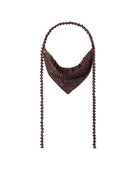 Lemaire Brown Collier À Perles