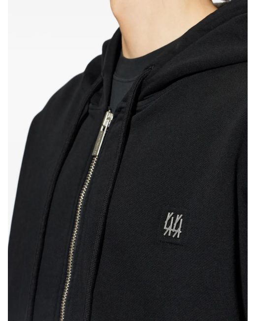 44 Label Group Black Zip-Up Hoodie for men