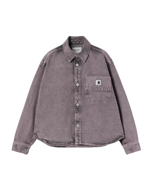 Carhartt Purple Georgia Pocket-Detail Overshirt