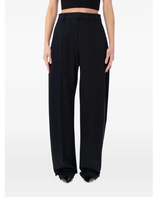 Thelatest Black Dina Belt-Loop Trousers