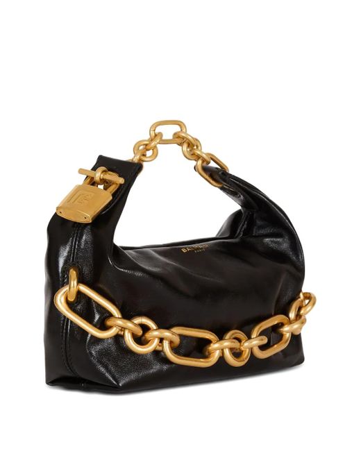 Balmain Black Mini Sync Tote Bag