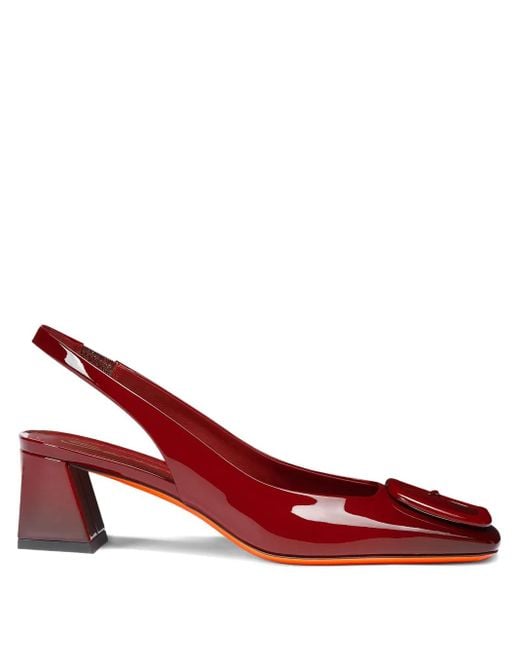 Santoni エナメルレザー パンプス Red