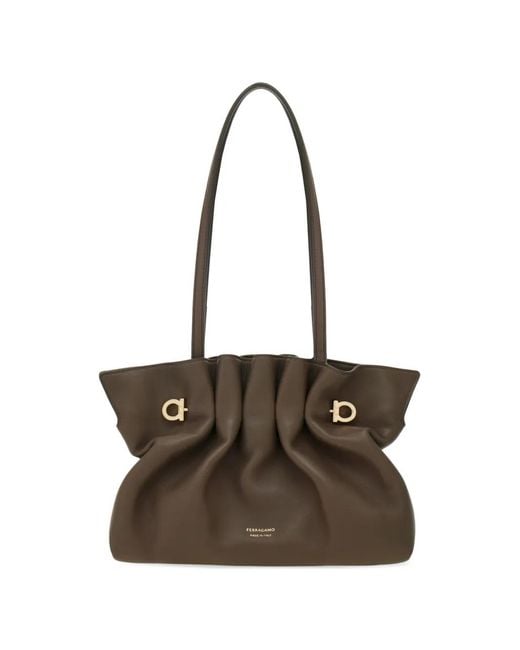Ferragamo Brown Soft-Bag (S)