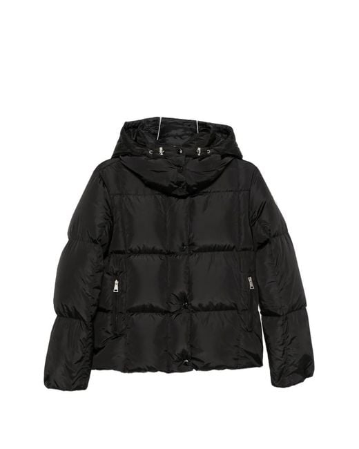 Moncler Black Quilted Hooded Jacket