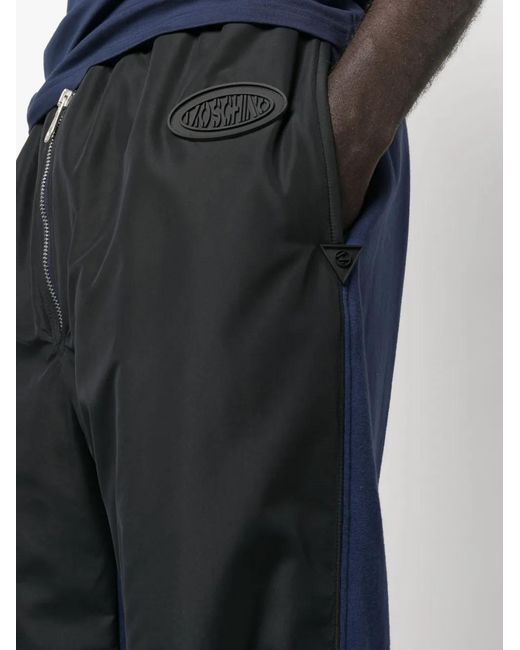 Moschino Black Colour-Block Track Pant for men