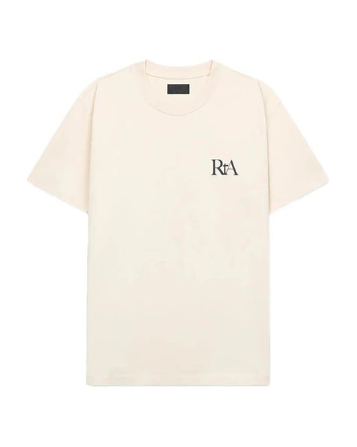 RTA White Liam Logo-Print T-Shirt for men