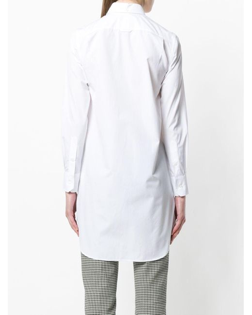 Thom Browne White Klassisches Hemdkleid