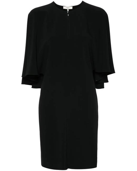 Chloé Black Abito Con Mantella