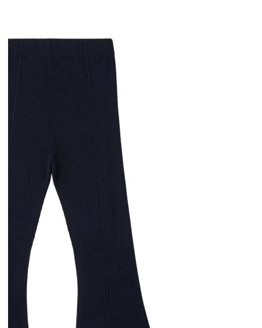 CFCL Blue Pantalon En Maille À Coupe Évasée