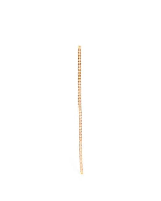 Elisabetta Franchi White Crystal-Embellished Drop Earrings