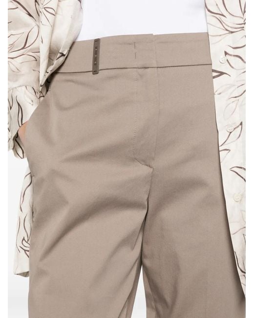 Peserico Natural Cuffed Trousers