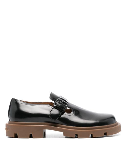 Maison Margiela Black Ivy Leather Buckled Shoes for men