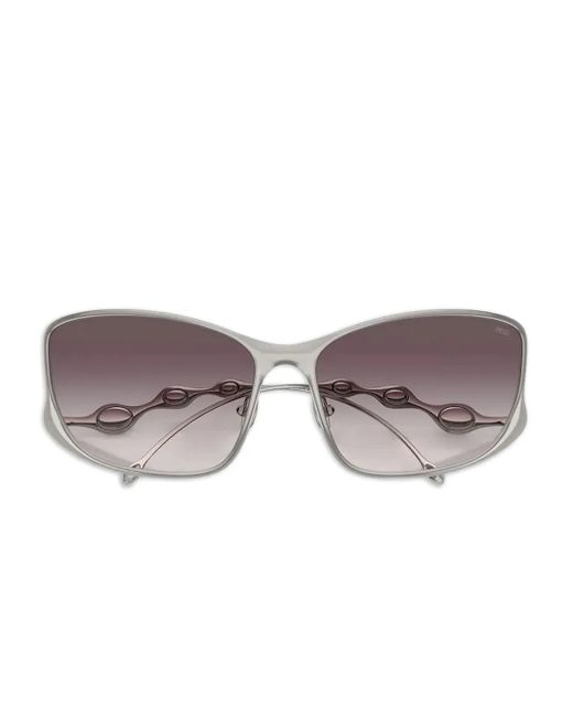 DIESEL Gray Square-Frame Sunglasses
