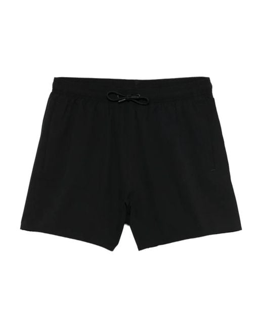 EA7 Black Drawstring Swim Shorts for men