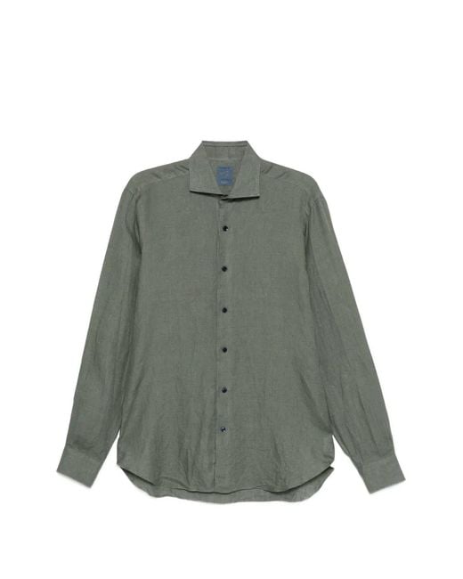 Barba Napoli Green Button Shirt for men