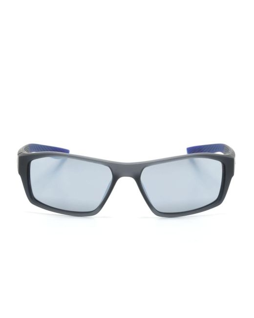 Nike Blue Brazen Fuel Rectangle-frame Sunglasses