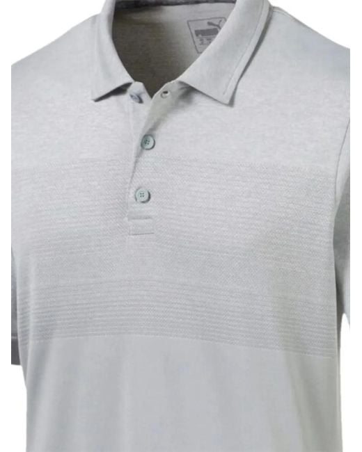 PUMA Gray Evoknit Performance Polo Shirt for men