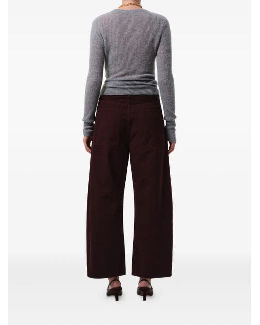 Citizens of Humanity Red Cargo-Pockets Wide-Leg Jeans