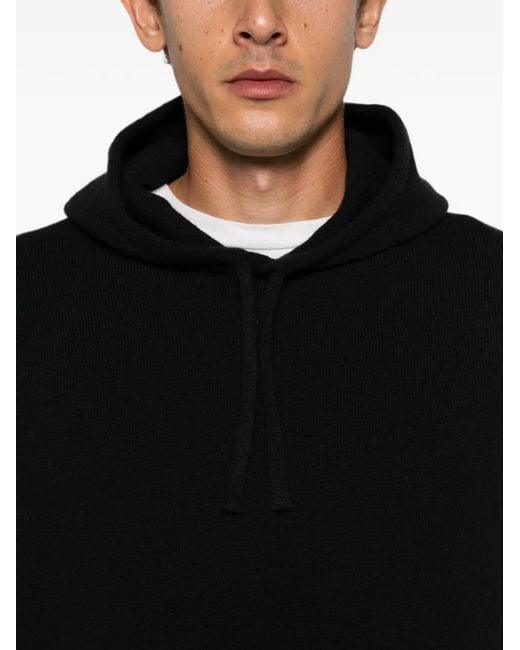 Canada Goose Black Logo-Patch Drawstring Hoodie for men
