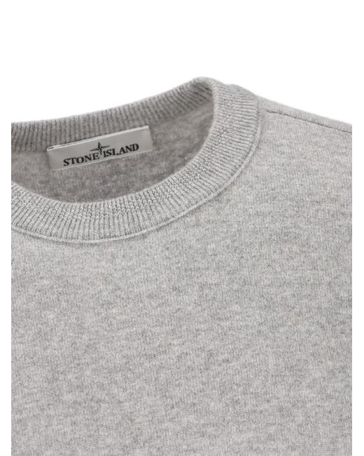 Stone Island Pullover Mit Logo-Patch in Gray für Herren