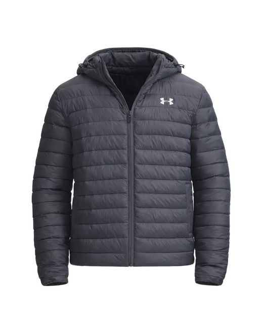 Under Armour Blue Hooded Puffer Jacket for men