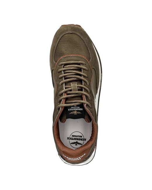 Aeronautica Militare Brown Logo Sneakers for men