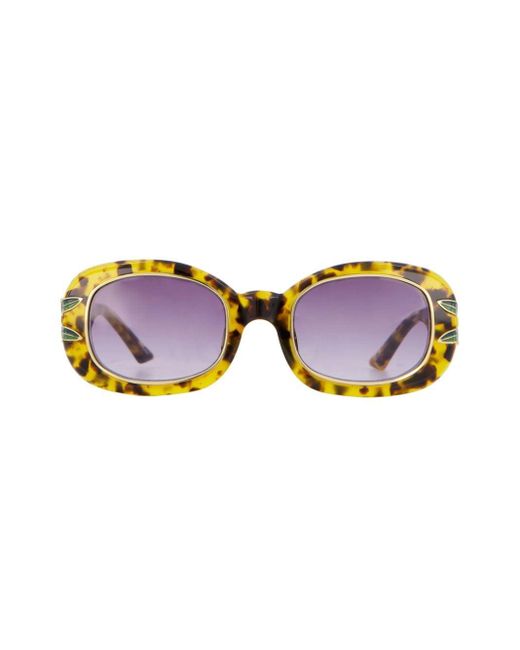 Casablancabrand Yellow Laurel Oval-frame Sunglasses