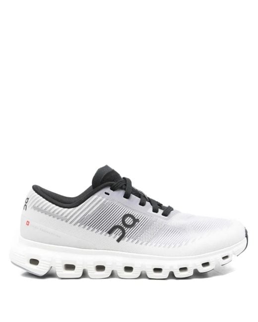 On Shoes White Cloud 6 Logo-Detail Sneakers