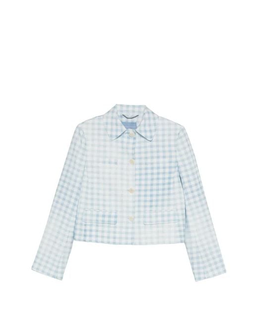 Ermanno Scervino Blue Viscose Jacket
