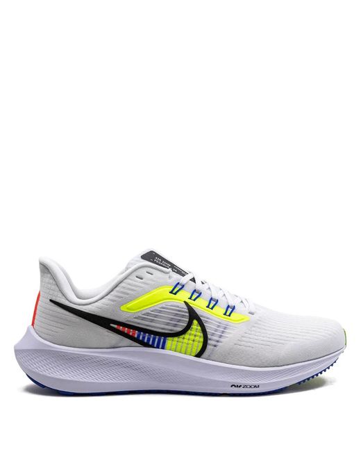 Nike White Air Zoom Pegasus 39 Premium Volt Racer" Sneakers