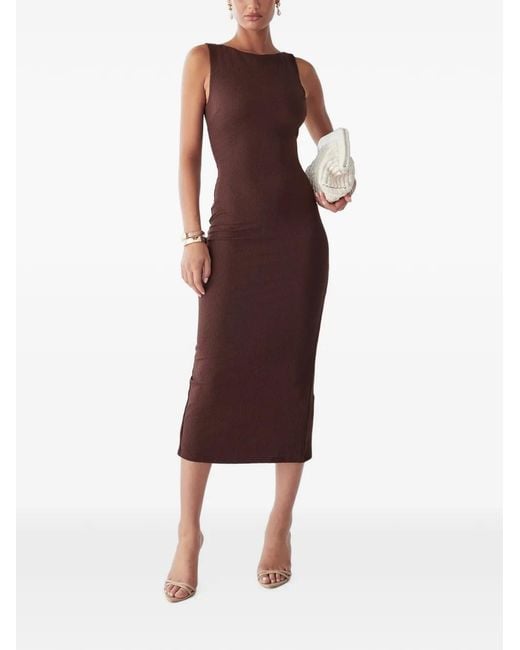 BWLDR Suny Textured Sleeveless Midi Dress