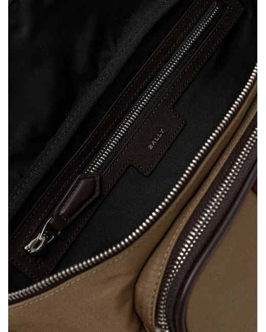 Marsupio Code Con Dettaglio A Righe di Bally in Brown da Uomo