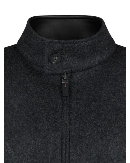 Tod's Black Wool Bomber Jacket