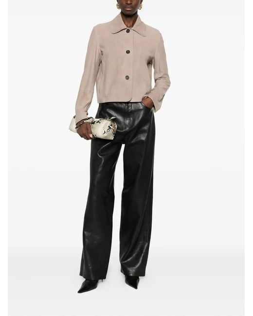 Arma Natural Emy Button Suede Jacket