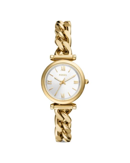 Fossil Metallic Carlie Curb-Chain 28Mm Watch