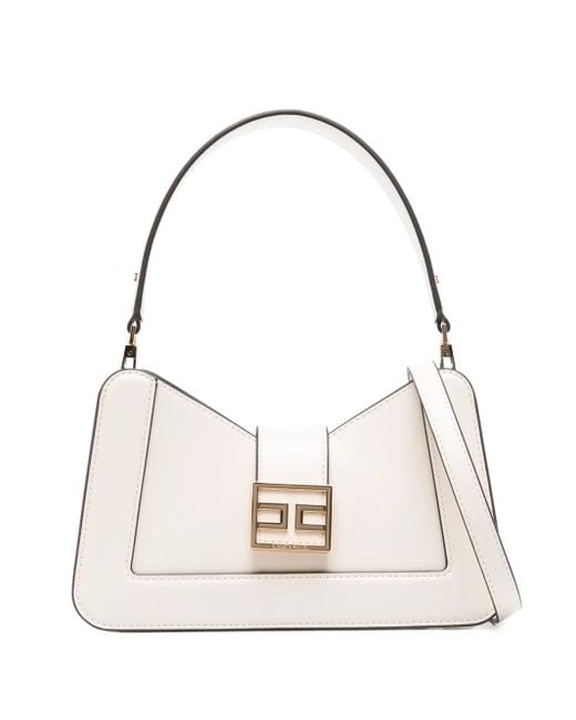 Elisabetta Franchi ロゴプレート ショルダーバッグ White