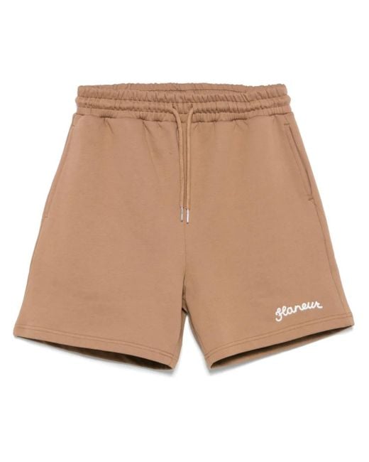 Pantalones cortos de chándal con logo flâneur de hombre de color Natural