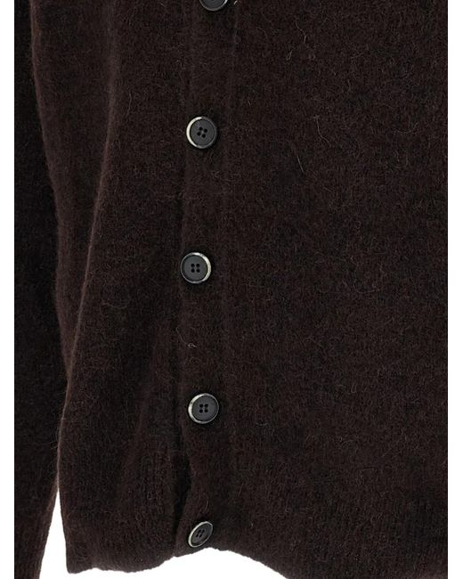 Barena Black Button-Up Knitted Sweater for men