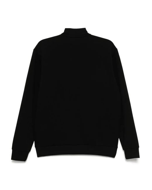 EA7 Black Zip-Up Sweat Jacket for men